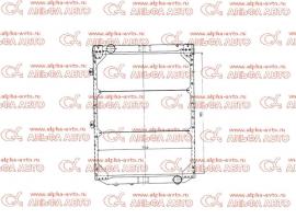 Радиатор охлаждения MAN F90 915x704x52