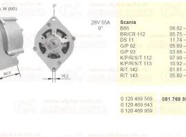 Генератор Scania 28V 55A