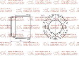 Барабан тормозной SAF 300x200/212 H=280 d=190/225