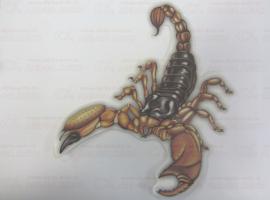 Наклейка Скорпион коричневый 14х17см