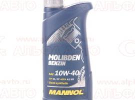 Масло MANNOL MOLIBDEN BENZIN 10W-40 1л полусинтети