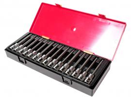 Набор головок и бит-головок 1/2" TORX,HEX,SPLINE 15 предметов в кейсе JTC