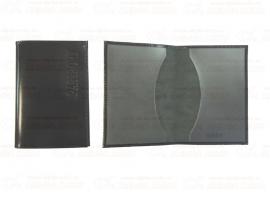 Обложка для паспорта кожа черная 01-1
