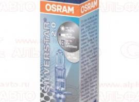 Лампа A12 H1 55Вт OSRAM +50% (SILVER STAR)