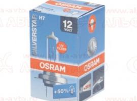 Лампа A12 H7 55Вт OSRAM +50% (SILVER STAR)
