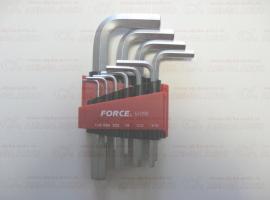 Набор шестигранников  1/16"-1/2" 10пр угловых Forc