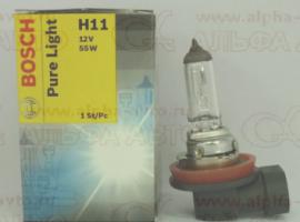 Лампа A12 H11 55Вт BOSCH