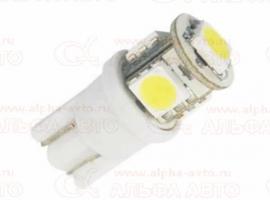 Светодиод 12В T10-W/4SMD