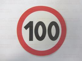 Наклейка Ограничение скорости 100