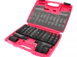 Набор бит 3/4" SPLINE Е18-24, TORX Т60-100, HEX Н17-24 ударных с держат. 3/4", 1" 107мм 16 пр. JTC