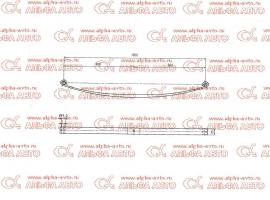Рессора Volvo FL6 передняя 1/36/80 900х900