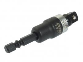 Адаптер 1/4"х3/8" (6.35мм) карданный под шуруповерт JTC