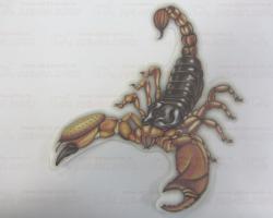 Наклейка Скорпион коричневый 14х17см