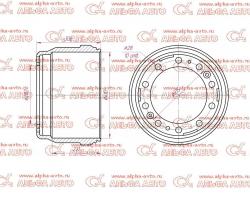 Барабан тормозной Volvo 410x225/231 H=306 d=282/33