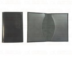 Обложка для паспорта кожа черная 01-1