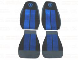 Чехлы SCANIA 5серия синие 2 высоких сиденья