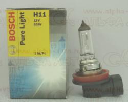 Лампа A12 H11 55Вт BOSCH