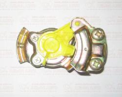 Головка соединительная М22х1,5 желтая с клапаном