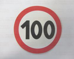 Наклейка Ограничение скорости 100