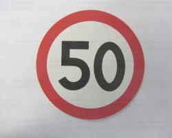 Наклейка Ограничение скорости 50
