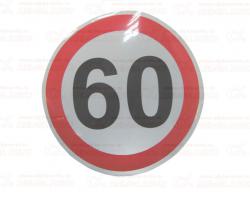 Наклейка Ограничение скорости 60 светоотражающая