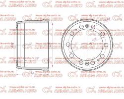 Барабан тормозной Volvo 410x225/230 H=306 d=282/33